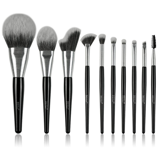 Beili Christmas Gift Makeup Brush Set Of 10, Kabuki Brushes With Synthetic Hair For Foundation, Concealer, And Eyeshadow. - 5 - CJ
