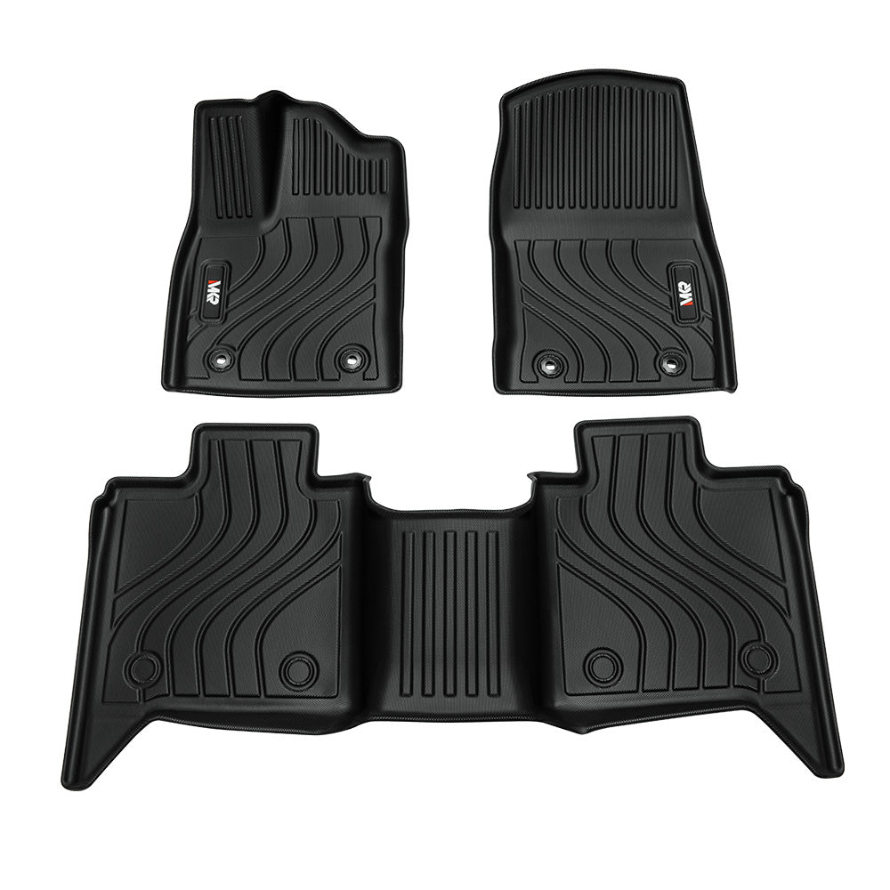 All-Weather TPE Front And Rear Row Floor Liners Floor Mats Fit For Toyota Tundra CrewMax Cab 2022-2025, Custom Fit Tundra Car Mats 20484