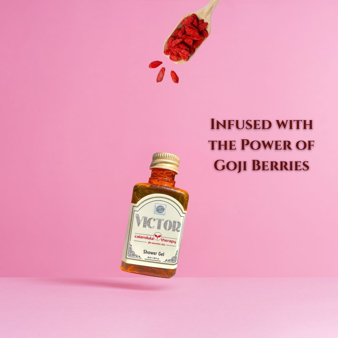 Roomsium Victor, Goji Berry Scented, Travel Size Toiletries Set For Hosts, Homes, Hotels, SPAs, Gift Shops