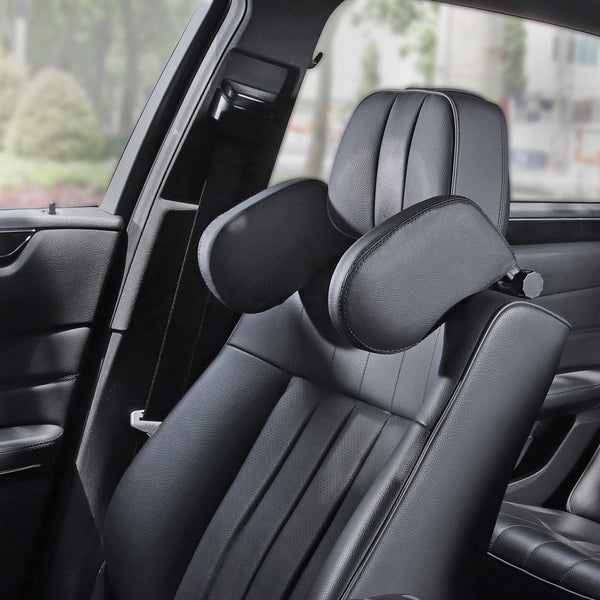 Car headrest pillow Sleep Adjustable Side Car Soft Travel Seat Headrest Auto Leather Support Neck Pillow Cushion car accessories - 0 - CJ