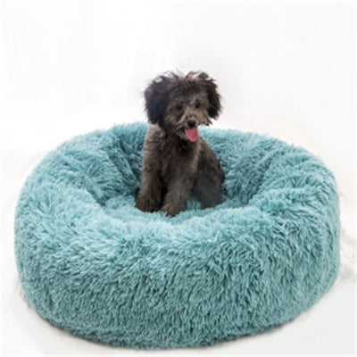 Round Long Hairy Autumn And Winter Nest Pad Cat Mattress - 0 - CJ - Green - 110cm - CJJJCWMY00276 - Green - 110cm