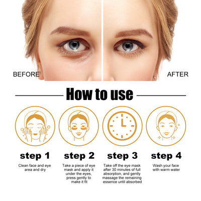 EELHOE Collagen Gold Eye Mask Moisturizing Care, Firming Eye Lines, Eye Patches, Staying Up Late, Dark Circles, Eye Bags - 5 - CJ