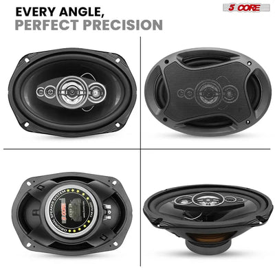 5Core 6x9 Car Speaker 800W 4Ohm 2 Way Coaxial Speaker W Super Tweeter Universal Fit For Vehicle - 5 - cjdropshipping