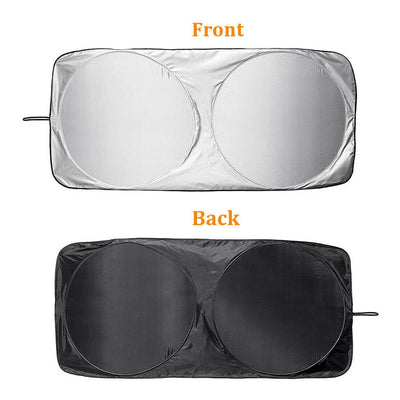 Foldable Car Front Rear Window Windshield Sun Shade Shield Cover Visor UV Block - 5 - CJ
