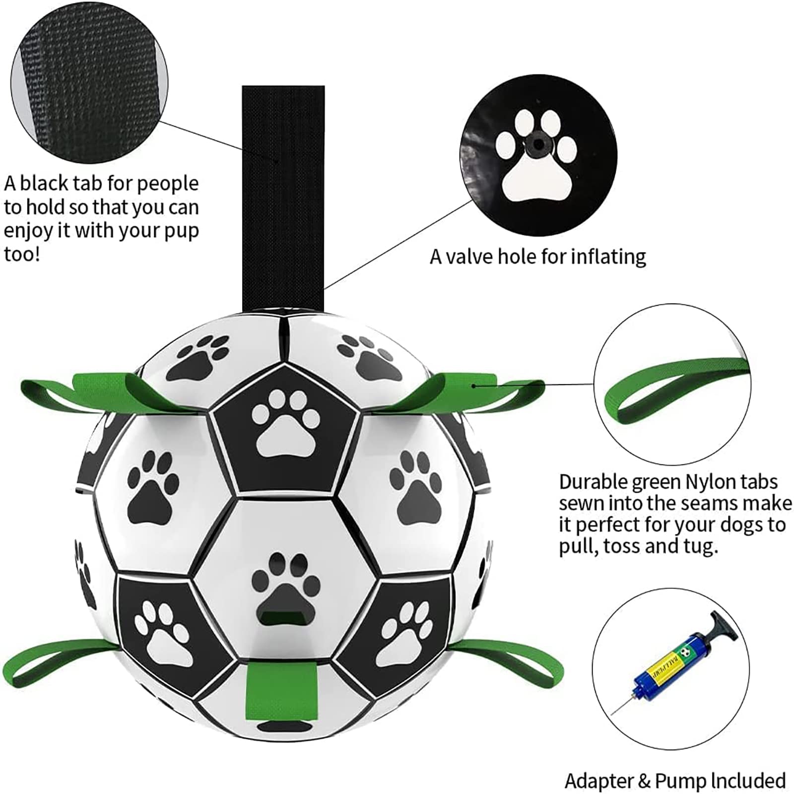 Interactive Dog Football Toy Soccer Ball Inflated Training Toy For Dogs Outdoor Border Collie Balls For Large Dogs Pet Supplies - 4 - CJ