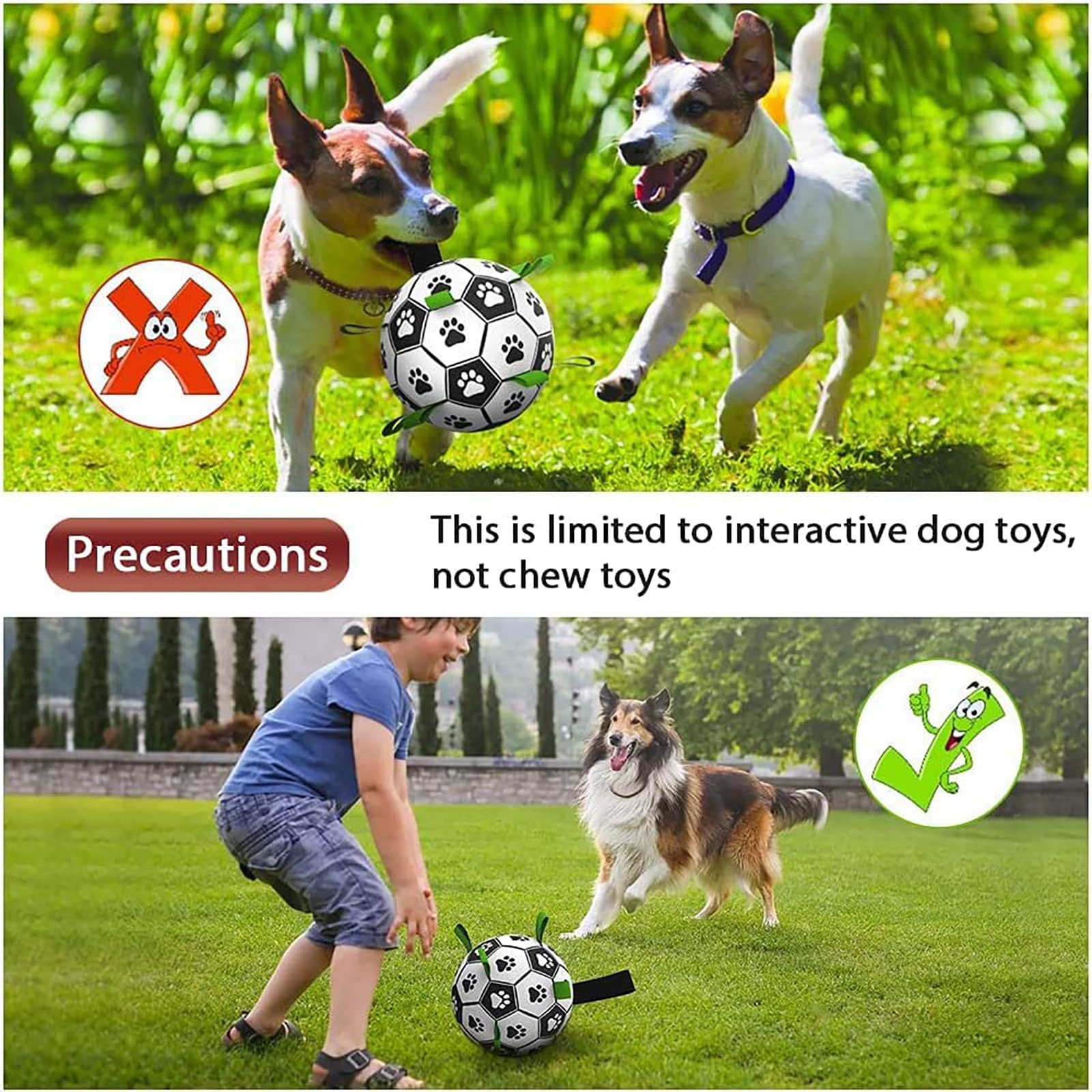 Interactive Dog Football Toy Soccer Ball Inflated Training Toy For Dogs Outdoor Border Collie Balls For Large Dogs Pet Supplies - 4 - CJ