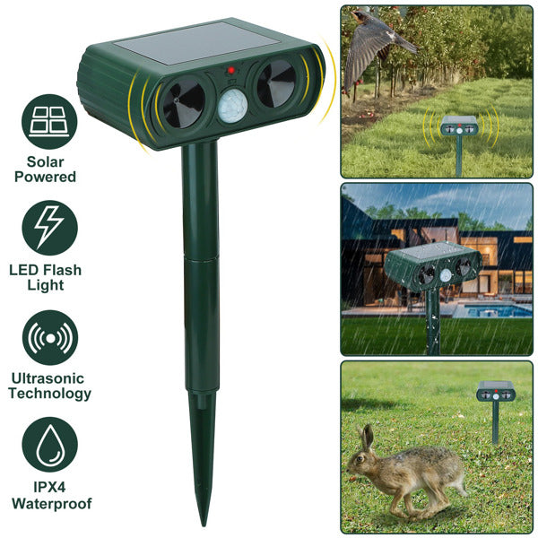 Ultrasonic Animal Repellent Solar Motion Sensor Repellent IPX4 Outdoor Waterproof Type, No Delivery On Weekends - 5 - CJ