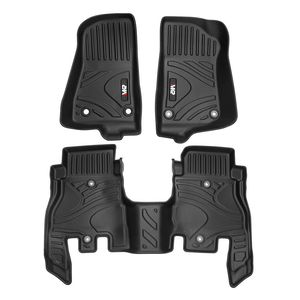 MKR Waterproof And Stain - resistant TPE Car Floor Mats Black 3 PCS For Jeep Wrangler JL 2018 4 Doors Model Not Fit For Jeep Wrangler JK Or 4XE - 5 - cjdropshipping