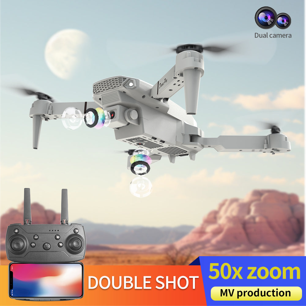 E88 Dual Camera Drone, WiFi FPV Double Folding RC Quadcopter Altitude Hold, Remote Control Toy For Beginners, Ideal Men's Gift For Outdoor Fun, Great For Christmas, Halloween, And Thanksgiving - 5 - CJ