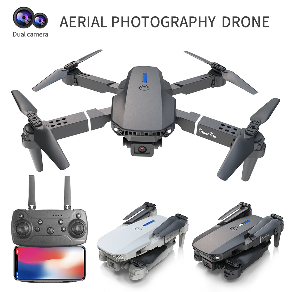E88 Dual Camera Drone, WiFi FPV Double Folding RC Quadcopter Altitude Hold, Remote Control Toy For Beginners, Ideal Men's Gift For Outdoor Fun, Great For Christmas, Halloween, And Thanksgiving - 5 - CJ