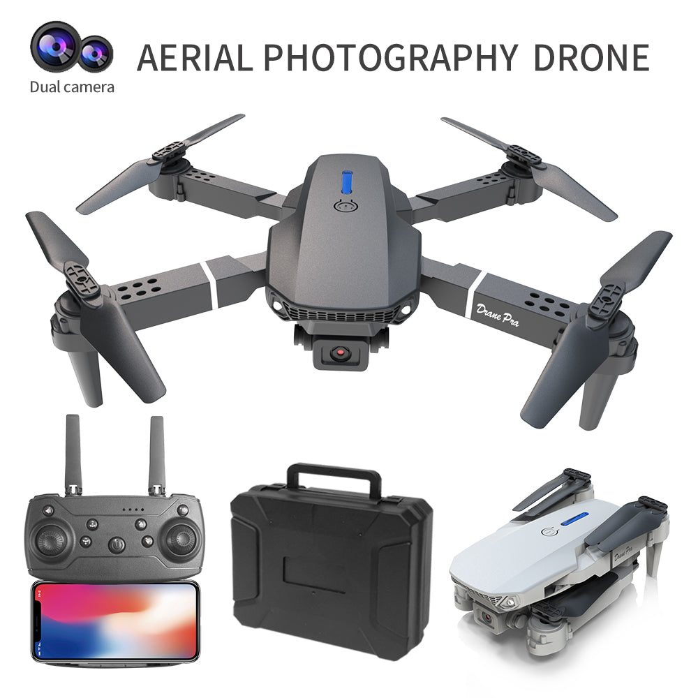 E88 Dual Camera Drone, WiFi FPV Double Folding RC Quadcopter Altitude Hold, Remote Control Toy For Beginners, Ideal Men's Gift For Outdoor Fun, Great For Christmas, Halloween, And Thanksgiving - 5 - CJ