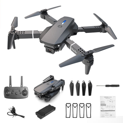E88 Dual Camera Drone, WiFi FPV Double Folding RC Quadcopter Altitude Hold, Remote Control Toy For Beginners, Ideal Men's Gift For Outdoor Fun, Great For Christmas, Halloween, And Thanksgiving - 5 - CJ