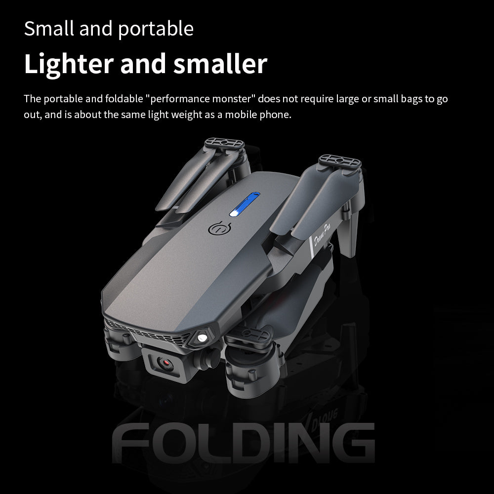 E88 Dual Camera Drone, WiFi FPV Double Folding RC Quadcopter Altitude Hold, Remote Control Toy For Beginners, Ideal Men's Gift For Outdoor Fun, Great For Christmas, Halloween, And Thanksgiving - 5 - CJ