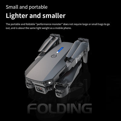 E88 Dual Camera Drone, WiFi FPV Double Folding RC Quadcopter Altitude Hold, Remote Control Toy For Beginners, Ideal Men's Gift For Outdoor Fun, Great For Christmas, Halloween, And Thanksgiving - 5 - CJ