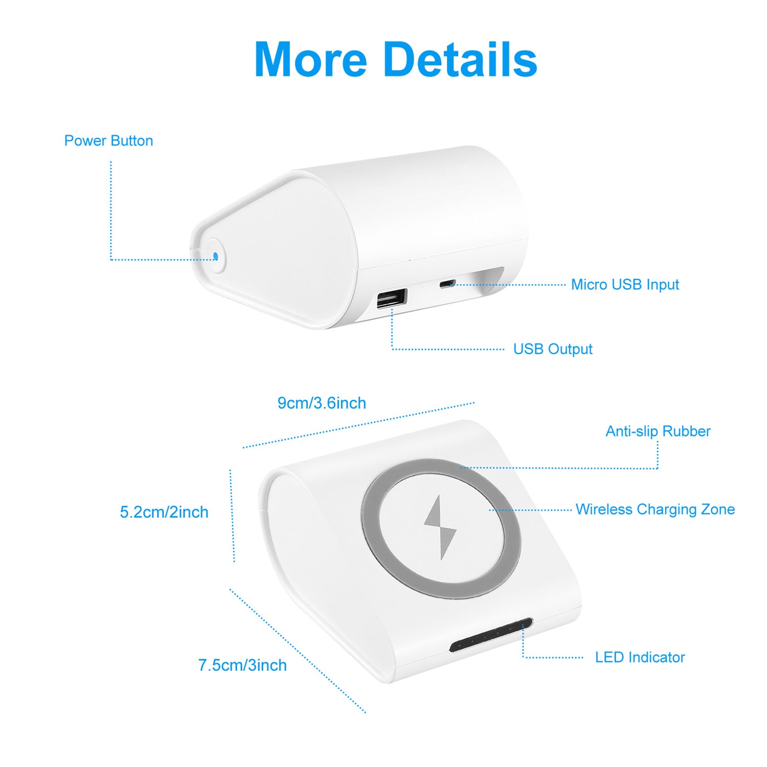 1Pc 10400mAh Qi Wireless Charging Power Bank  For IOS Phone XS MAX XR Galaxy S10 S9 Note 9 - 5 - CJ
