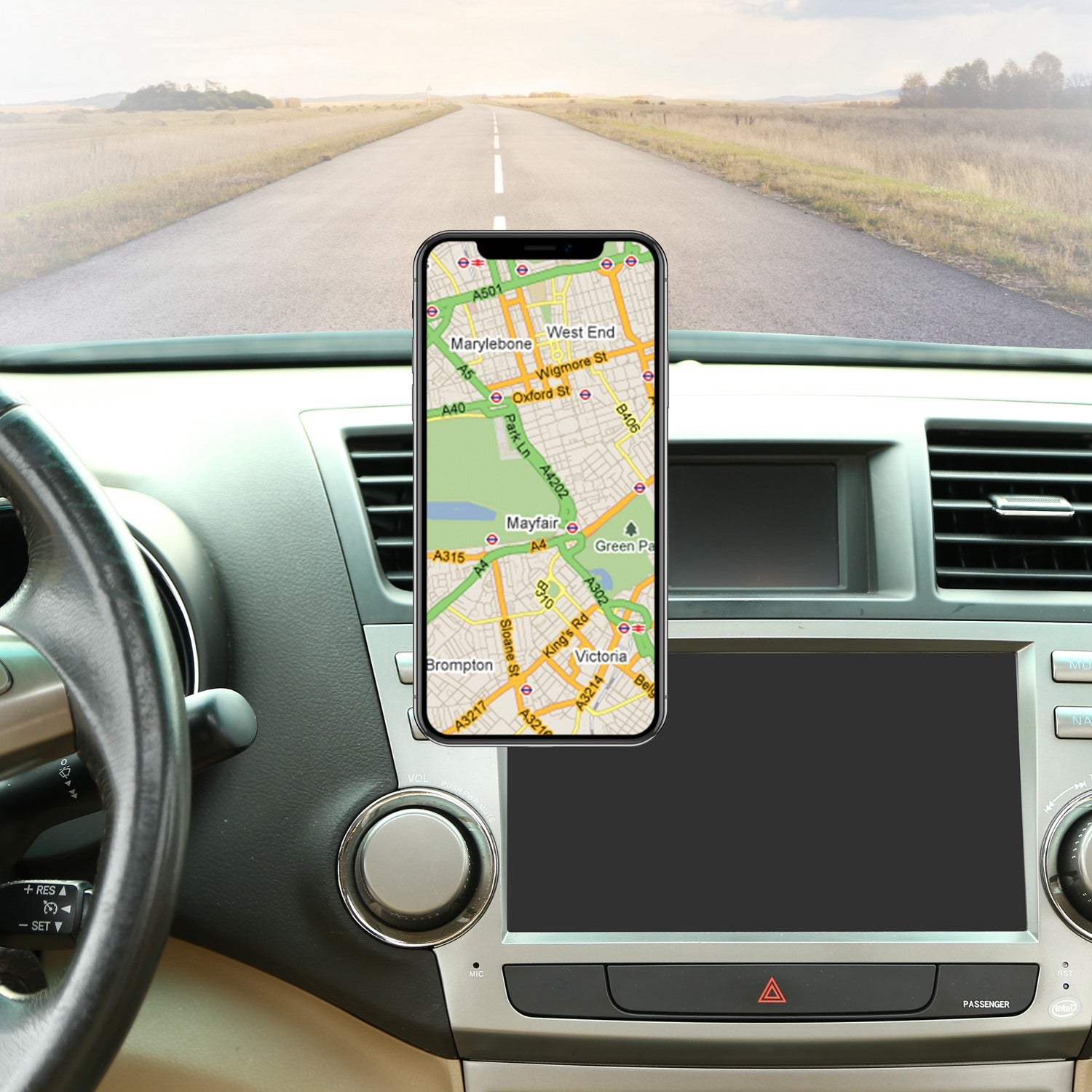 1Pc Magnetic  Qi Wireless Car Charger Car Phone Charger For IOS Phone XS MAX XR Galaxy S10 S9 Tablet GPS Device - 5.0 - CJ