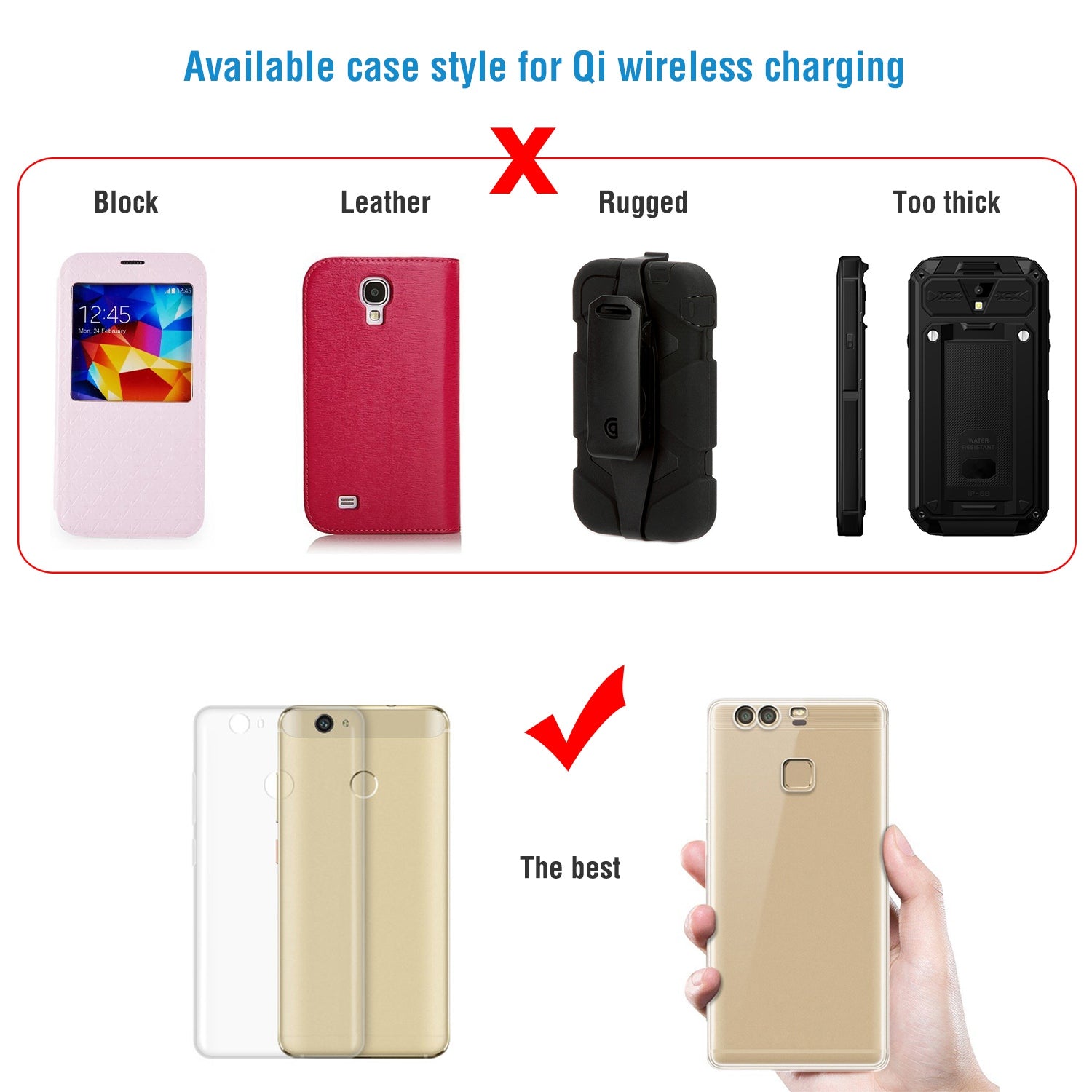 1Pc Magnetic  Qi Wireless Car Charger Car Phone Charger For IOS Phone XS MAX XR Galaxy S10 S9 Tablet GPS Device - 5.0 - CJ