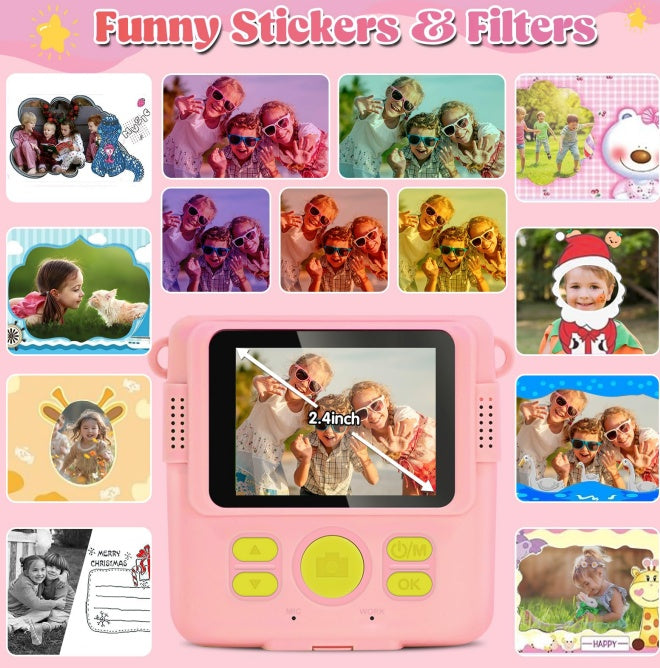 Children's Polaroid Camera, Will Spit Photos Of Children's Camera, Parent-child Interaction Gods, Mini Portable, Birthday Holiday Gift First Choice