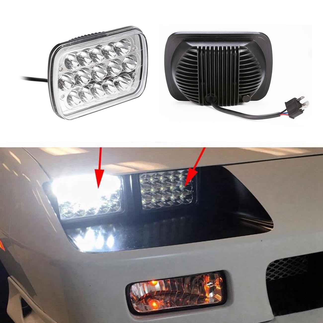 2Pcs 7x6  LED Headlight Headlamp Sealed Beam DRL For Wrangler JK TJ CJ LJ - 5 - cjdropshipping