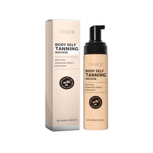 OUHOE Black Body Mousse Summer Tanning Bronzer Moisturizes And Equalizes Skin Tone With A Dark Mousse - 5 - CJ
