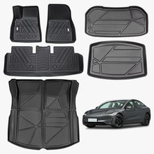 Odorless TPE Floor Mat For Tesla Model 3 2023 - 2025 6 PCS Waterproof Duty - Proof Fully Surrounded Floor Liner Protection Foot Pad - 5 - cjdropshipping