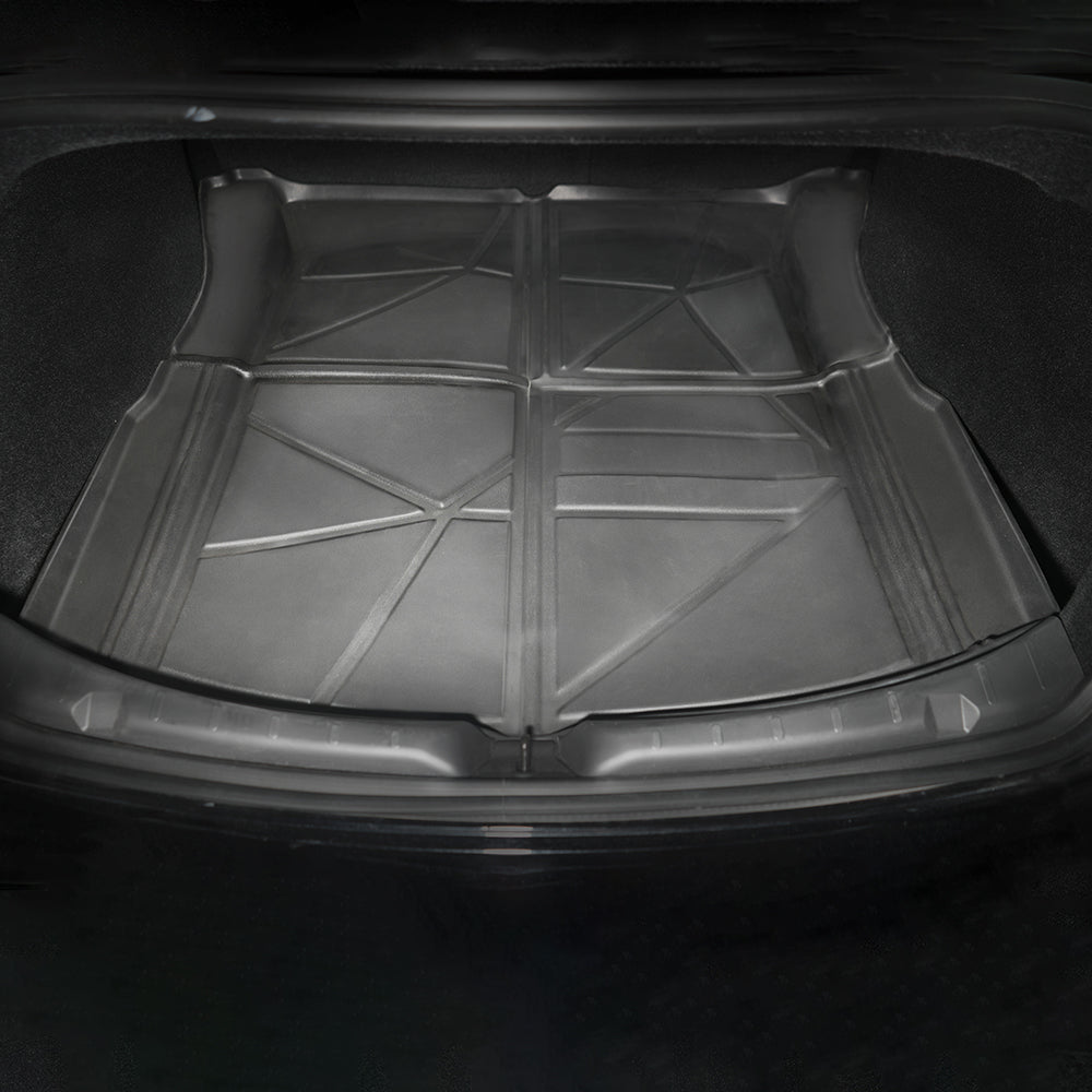 Odorless TPE Floor Mat For Tesla Model 3 2023-2025 6 PCS Waterproof Duty-Proof Fully Surrounded Floor Liner Protection Foot Pad