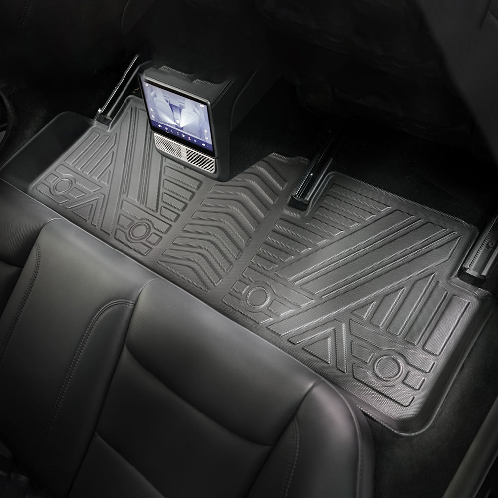 Odorless TPE Floor Mat For Tesla Model 3 2023-2025 6 PCS Waterproof Duty-Proof Fully Surrounded Floor Liner Protection Foot Pad