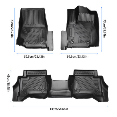 All Weather TPE Floor Liner Floor Mats Compatible With Tacoma 2024 Auto Accessories - 5 - CJ