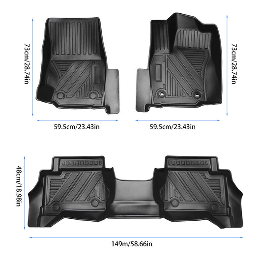 All Weather TPE Floor Liner Floor Mats Compatible With Tacoma 2024 Auto Accessories - 5 - CJ