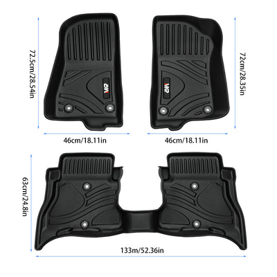 MKR Non - Slip Durable TPE ECO Car Floor Mat Compatible With Jeep Wrangler JL 4xe Not For 2 Door And JL Unlimited Models 2021 - 2024 3 PCS - 5 - CJ