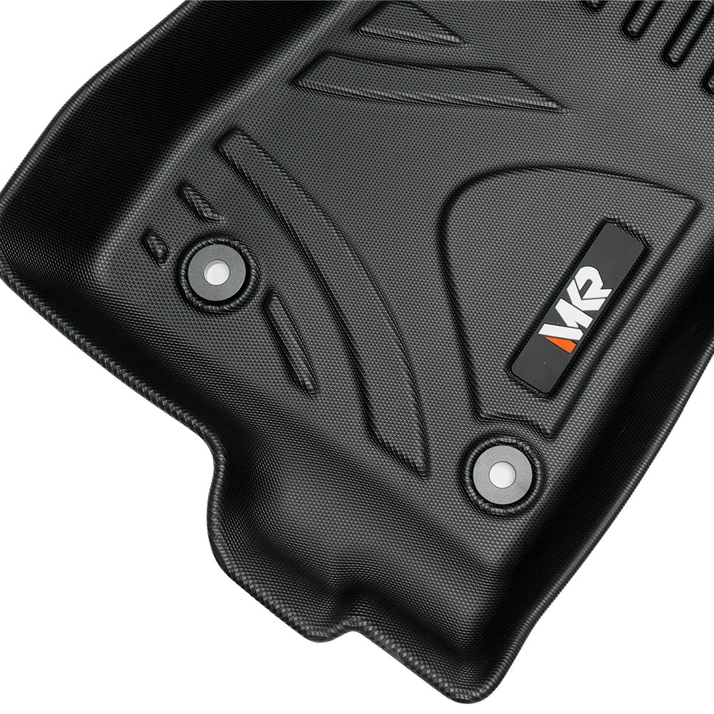 MKR Non-Slip Durable TPE ECO Car Floor Mat Compatible With Jeep Wrangler JL 4xe Not For 2 Door And JL Unlimited Models 2021-2024 3 PCS