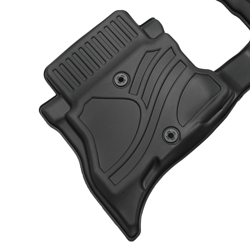 MKR Non-Slip Durable TPE ECO Car Floor Mat Compatible With Jeep Wrangler JL 4xe Not For 2 Door And JL Unlimited Models 2021-2024 3 PCS