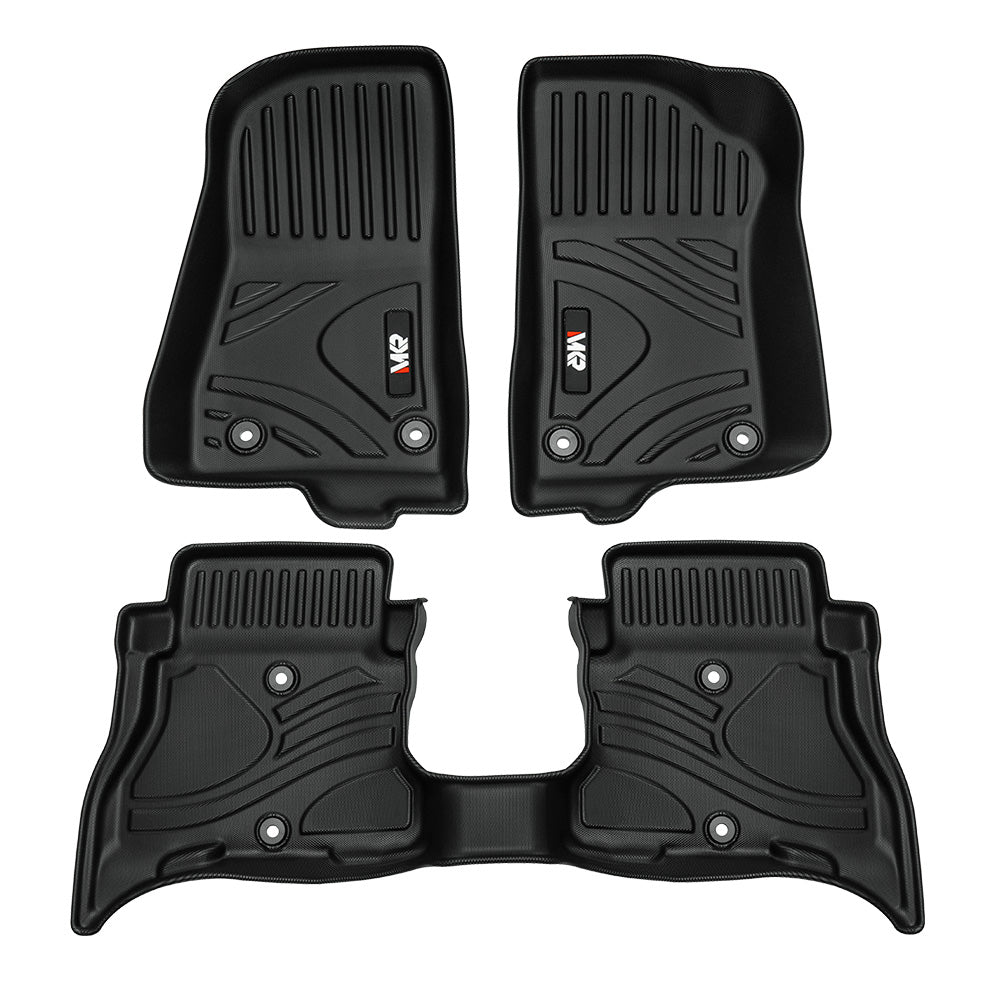 MKR Non - Slip Durable TPE ECO Car Floor Mat Compatible With Jeep Wrangler JL 4xe Not For 2 Door And JL Unlimited Models 2021 - 2024 3 PCS - 5 - CJ