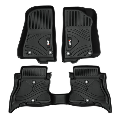MKR Non - Slip Durable TPE ECO Car Floor Mat Compatible With Jeep Wrangler JL 4xe Not For 2 Door And JL Unlimited Models 2021 - 2024 3 PCS - 5 - CJ
