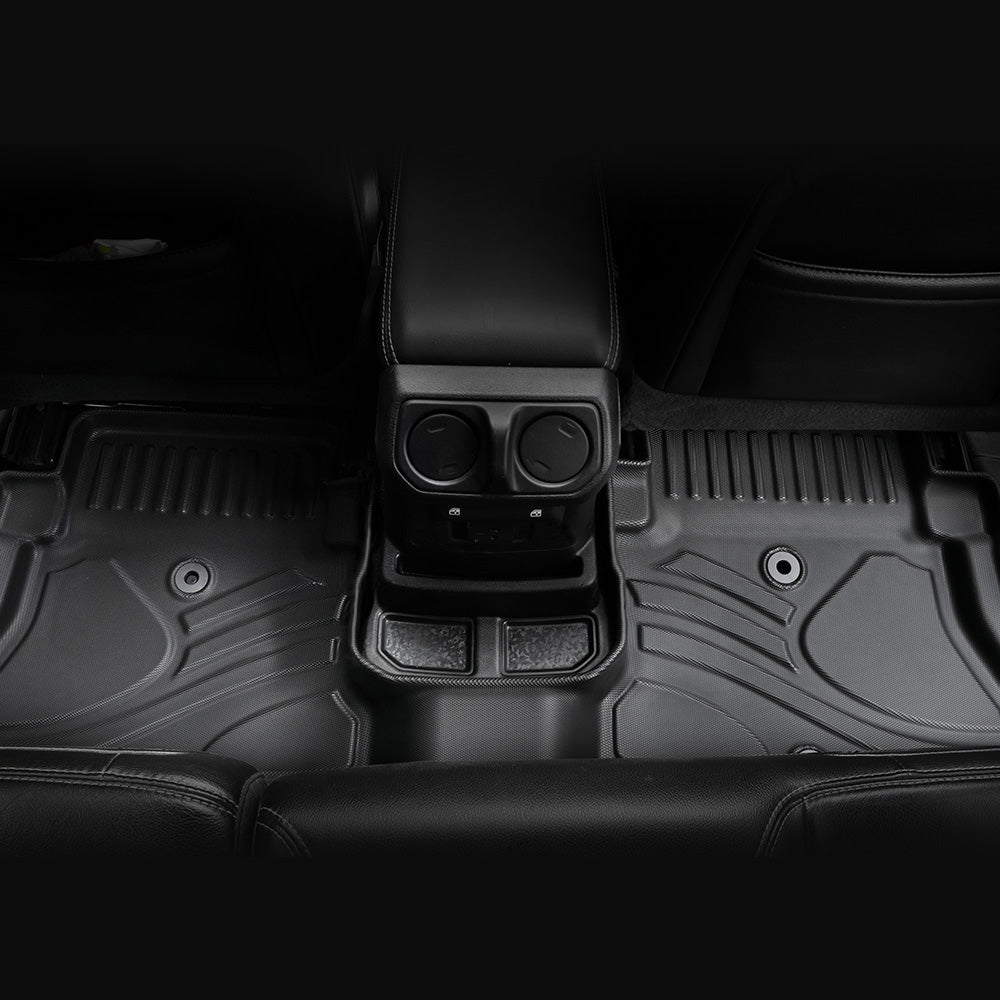 MKR Non - Slip Durable TPE ECO Car Floor Mat Compatible With Jeep Wrangler JL 4xe Not For 2 Door And JL Unlimited Models 2021 - 2024 3 PCS - 5 - CJ