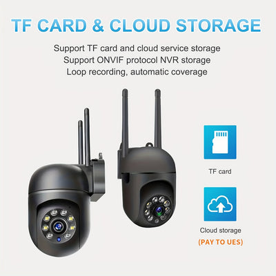 360  Wireless Camera Outdoor WiFi Night Vision Cam HD 1080P Home Security System - 5 - CJ