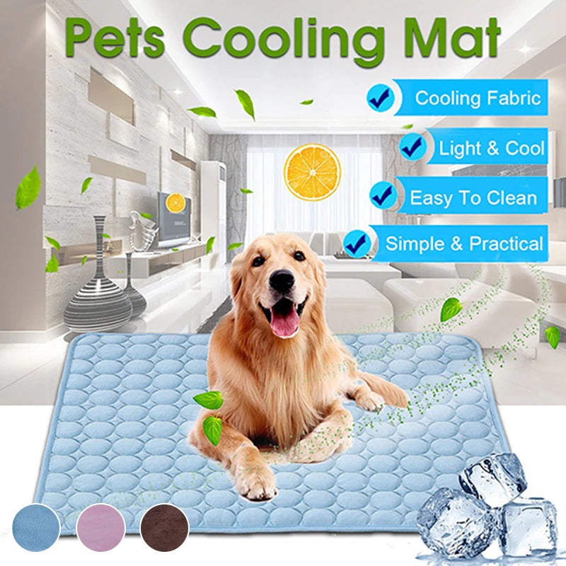 Dog Cooling Mat Cooling Pad For Pets Chilly Pad For Kennels, Crates, Cars, Indoor & Outdoor Ice Silk Mat Cooling Blanket Cushion Non - Toxic Breathable Sleep Bed Beach - 5 - CJ