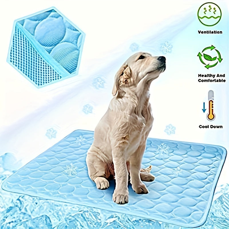 Dog Cooling Mat Cooling Pad For Pets Chilly Pad For Kennels, Crates, Cars, Indoor & Outdoor Ice Silk Mat Cooling Blanket Cushion Non - Toxic Breathable Sleep Bed Beach - 5 - CJ