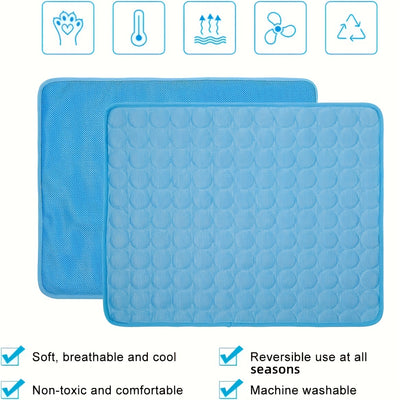 Dog Cooling Mat Cooling Pad For Pets Chilly Pad For Kennels, Crates, Cars, Indoor & Outdoor Ice Silk Mat Cooling Blanket Cushion Non - Toxic Breathable Sleep Bed Beach - 5 - CJ