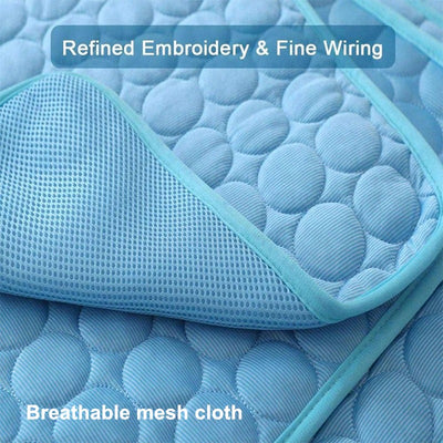 Dog Cooling Mat Cooling Pad For Pets Chilly Pad For Kennels, Crates, Cars, Indoor & Outdoor Ice Silk Mat Cooling Blanket Cushion Non - Toxic Breathable Sleep Bed Beach - 5 - CJ