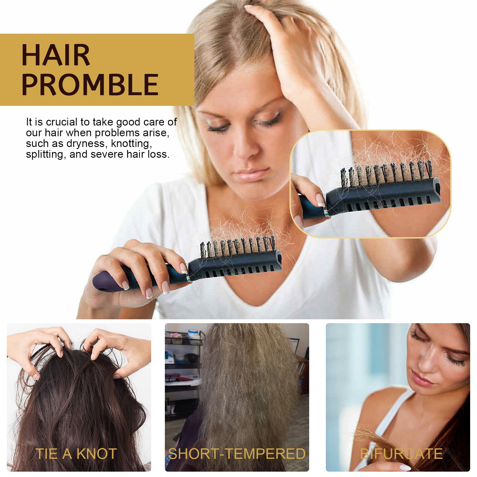 EELHOE Repair Moisturizing Hair Mask Deeply Moisturizes And Repairs Damaged Hair Dry, Split Ends And Tangled Hair Mask - 5 - CJ