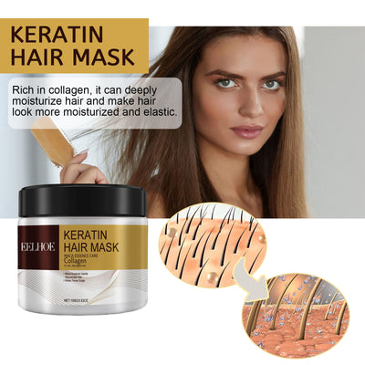 EELHOE Repair Moisturizing Hair Mask Deeply Moisturizes And Repairs Damaged Hair Dry, Split Ends And Tangled Hair Mask - 5 - CJ