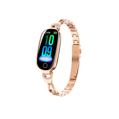 Gold Smartwatch For Women Compatible For Android& IOS,Bling Smart Bracelet With Female Menstrual Cycle Heart Rate Blood Pressure Remote Photography Waterproof Pedometer - 5 - CJ