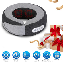 1Pc 2 In 1 Neck Massager Pillow With Heat Electric Memory Foam Travel Pillow Shiatsu Neck Massager With 3 Speeds Timer For Home Office Travel - 5 - CJ
