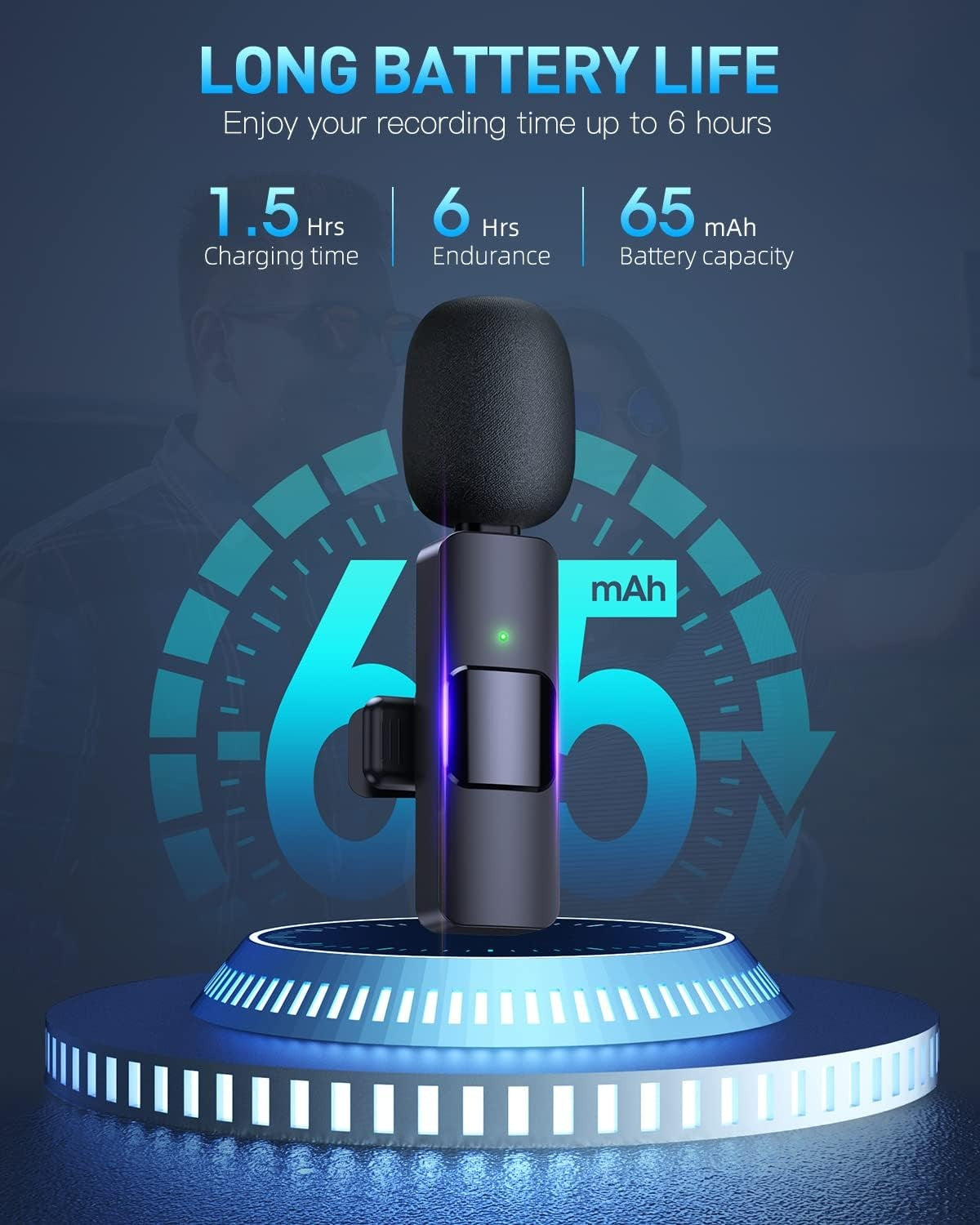 Wireless Lavalier Microphone, Type - C IPhone 15, 16, Rechargeable Wireless Microphone For Video Recording, Game Live Streaming, Interview, Vlog