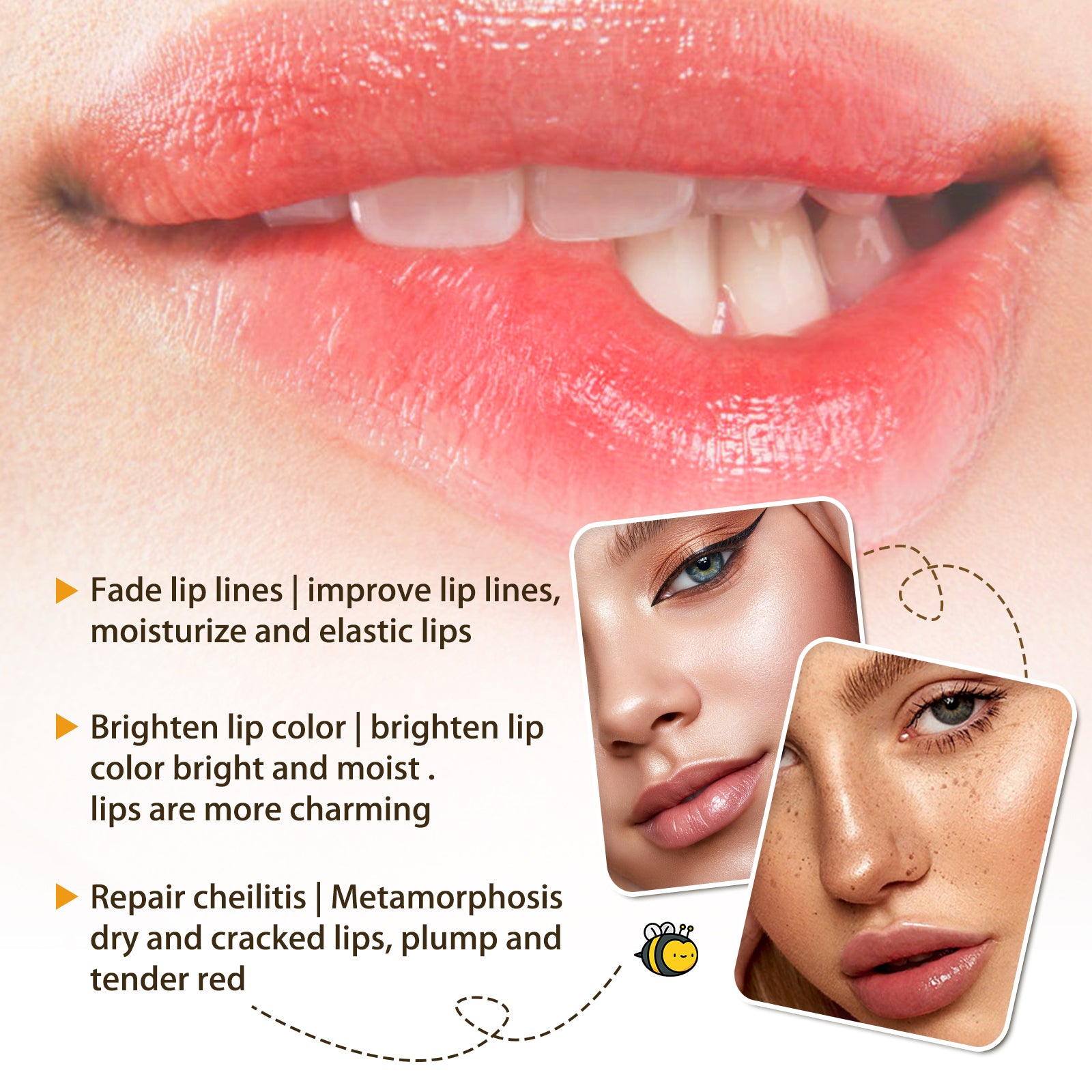 EELHOE Honey Lip Oil, Reduces Lip Lines, Prevents Cracking And Peeling, Moisturizing Lip Care Oil. - 5.0 - CJ