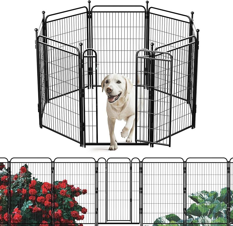 Gardner Pet Dog Fence Indoor And Outdoor Small And Medium Dog Foldable With Gravity Automatic Lock Pet Activity Fence - 5 - CJ