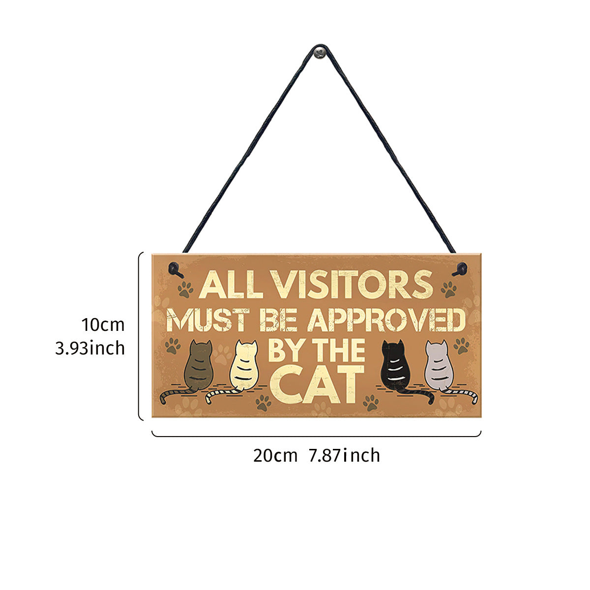 Wooden Cat Pendant For Pets Vintage Style - 0 - CJ