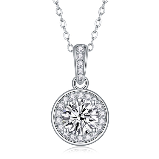 1Dark Night Elf - A Fashionable And Luxurious Diamond Jewelry Pendant Set With 1 - carat Moissan Diamond S925 Sterling Silver And Platinum Plating Prohibit TikTok sales - 5 - cj