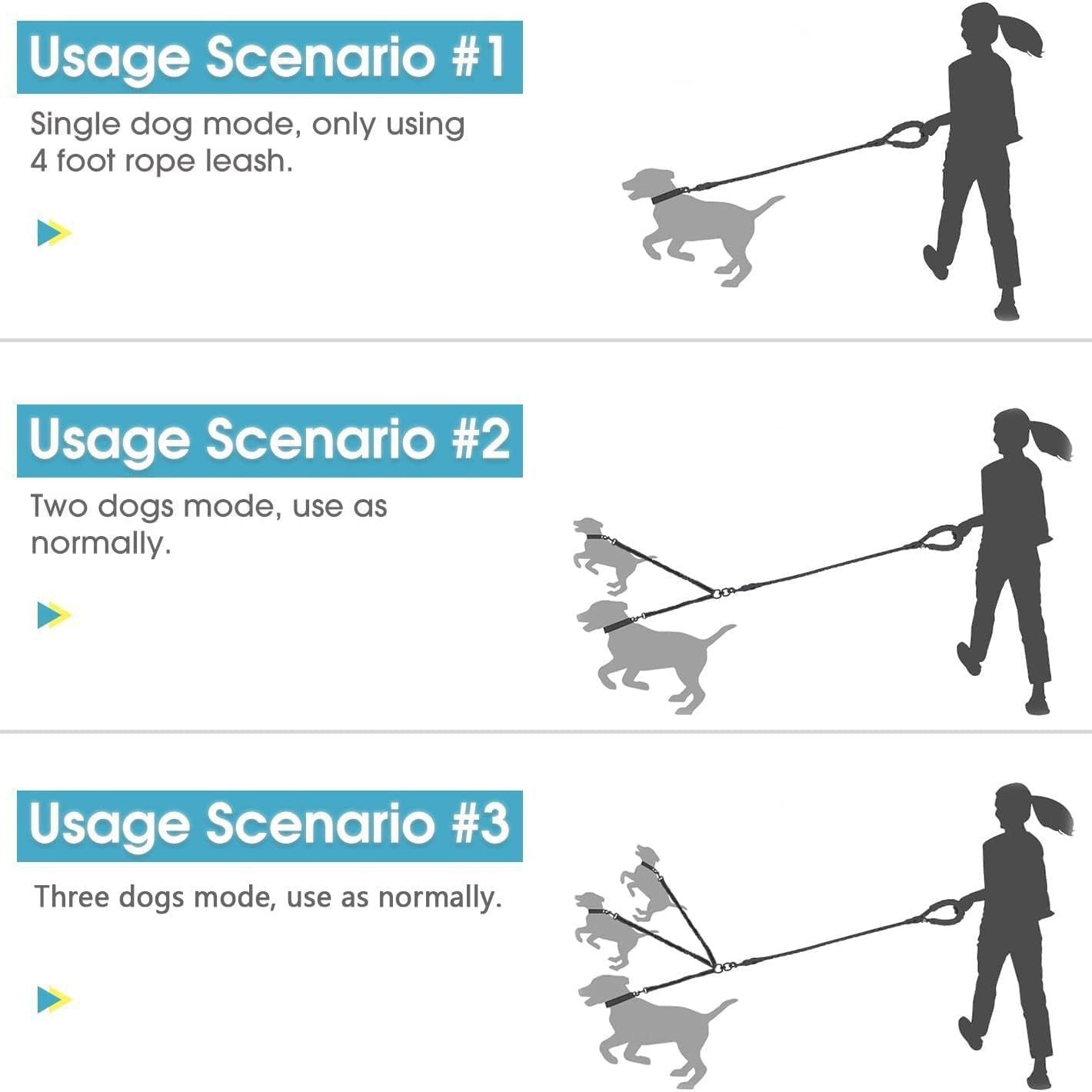 Adjustable High Elasticity Glow - in - the - Dark Anti - Tangle Dog Leash - 0 - CJ